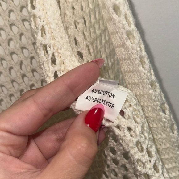 Floral Embroidered Cream Knit Cardigan - Picture 6 of 7